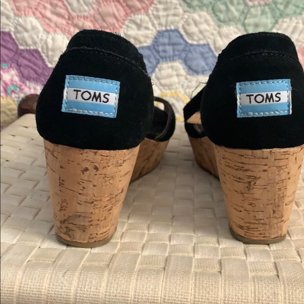 Black TOM peep toe sandel
